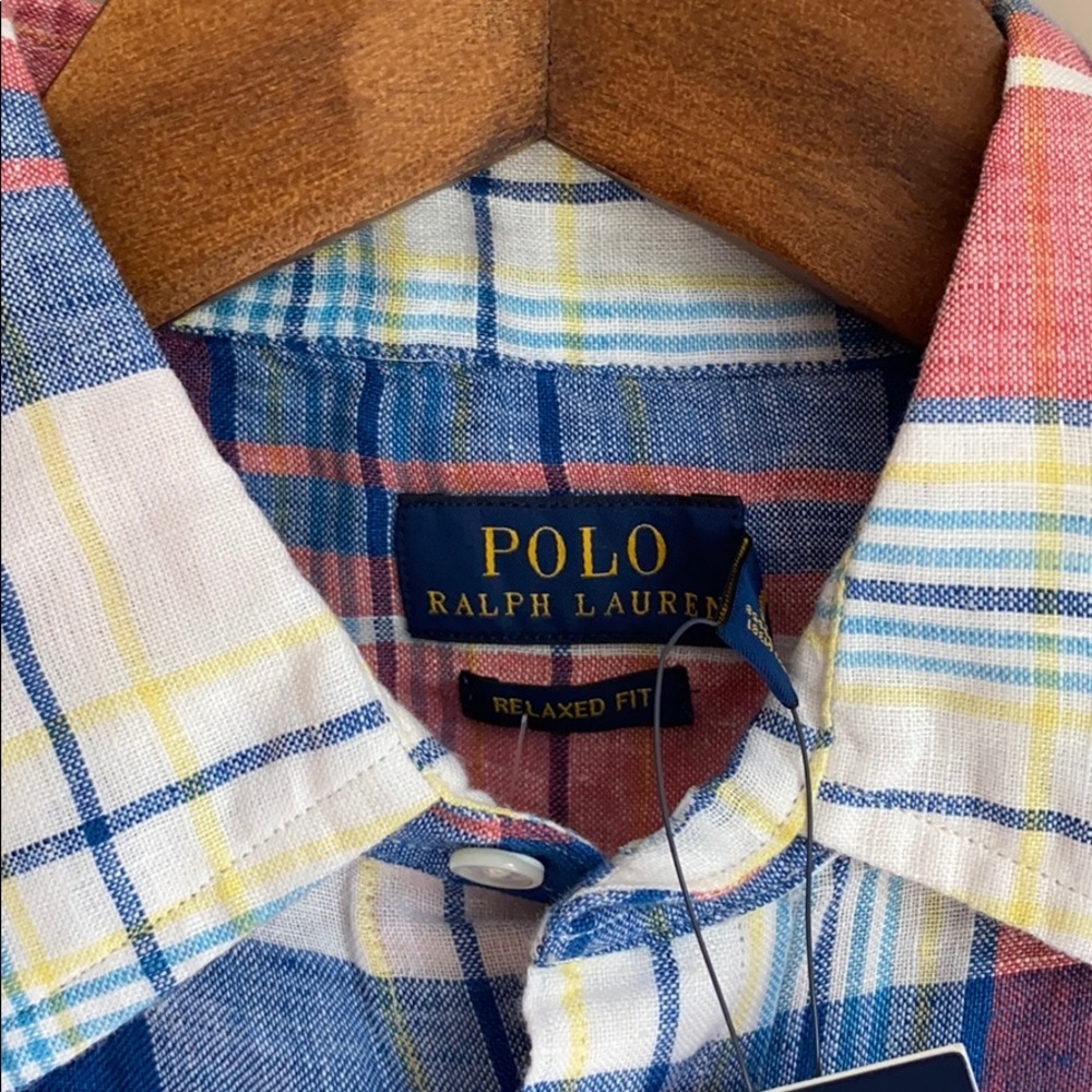 NWT Polo Ralph Lauren Linen Button Down SZ 2 - Picture 6 of 7